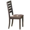 Homelegance Natick Upholstered Side Chair, Espresso and Brown