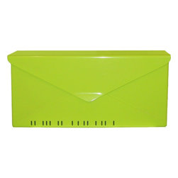 Modern #10 Wall-Mount Mailbox in Key Lime - Mailboxes