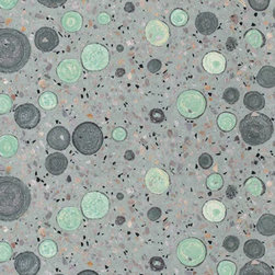 REG 1814 GREEN BUBBLE Architectural Terrazzo Agglotech - Kitchen Countertops