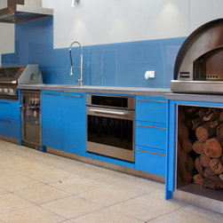 Outdoor Kitchen | Polished Concrete Benchtops, Doors and Drawers - BBQs