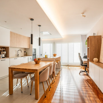 Reforma integral con cocina con isla en Vilanova del Vallès