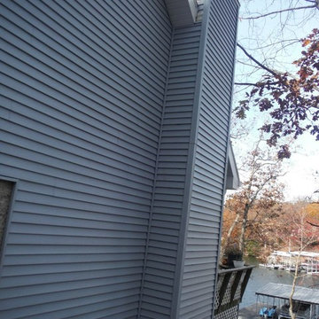 James Hardie Evening Blue Siding W/ Arctic White HardieTrim | Lake Ozark, MO.