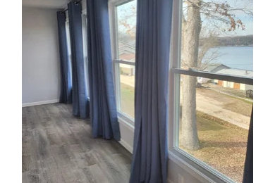 Inspiration for a craftsman family room remodel in Other
