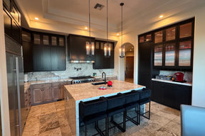 Two Tone Kitchen Reface and Partial Build