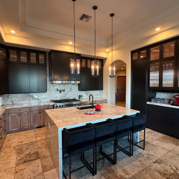 Two Tone Kitchen Reface and Partial Build