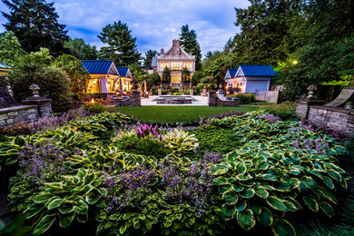 This is an example of a traditional landscaping in Philadelphia.