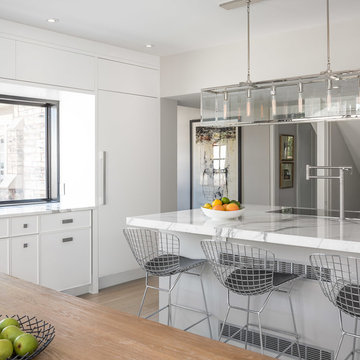 White-Washed & Calcutta | Kitchen | Astro Design, Ottawa Canada