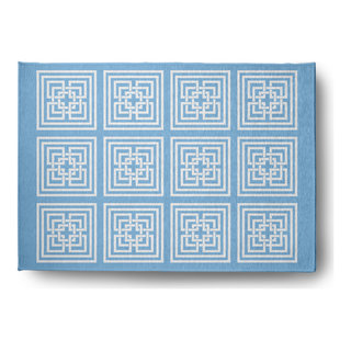 Greek New Key Indoor/Outdoor Rug, 4'x6' - Contemporary - Outdoor Rugs ...