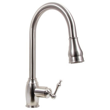 Stainless Steel Kitchen Faucet With Pull Down Spray Head