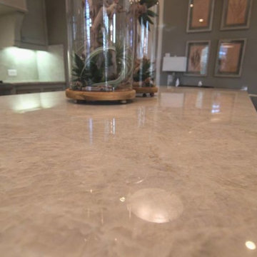 Quartzite- Taj Mahal & White Pearl kitchen & guest bathroom