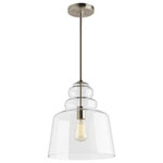 Sea Gull Lighting - Sea Gull Lighting 6513501-962 Agatha, Pendant, Brushed Nickel/Satin Nickel - The Agatha one-light pendant springs to life withAgatha 1 Light Penda Brushed Nickel ClearUL: Suitable for damp locations Energy Star Qualified: n/a ADA Certified: n/a  *Number of Lights: 1-*Wattage:60w ST19 Medium Base bulb(s) *Bulb Included:No *Bulb Type:ST19 Medium Base *Finish Type:Brushed Nickel