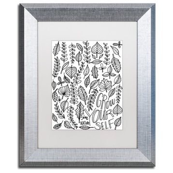 Elizabeth Caldwell 'Grow Yourself' Art, Silver Frame, White Mat, 11x14