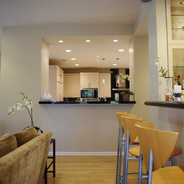 The Ratican Contemporary Breakfast Area, Family Room and Bar - Pasadena,Ca.