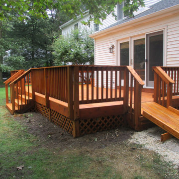 Deck with wheel chair ramp restoraion