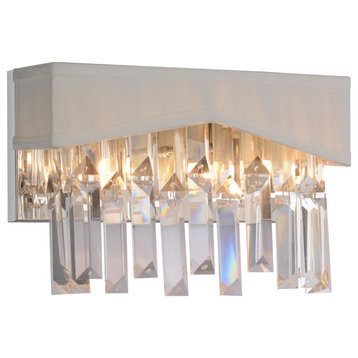 Havely 2 Light Wall Sconce with Chrome finish