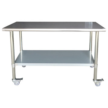 Stainless Steel 60" Table With Casters