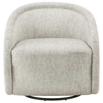 Margareth Fabric Swivel Accent Arm Chair, Pasadena Beige