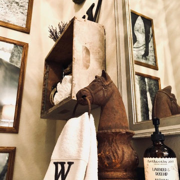 Equestrian Theme Powder Room (Westchester Estates)
