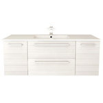 Cutler Kitchen & Bath - Silhouette 2-Door 2-Drawer Wall-Mounted Vanity, White Chocolate, 48" - Sophistication takes center stage in your bathroom with the Silhouette Wall-Mounted Vanity. With a beautiful acrylic top paired with two larger drawers, this design balances style and function that's fitting for a high-traffic area. The Cutler Kitchen and Bath brand aims to add a fresh burst of energy with its designs by playing with line and color, two of this vanity's strongest attributes.