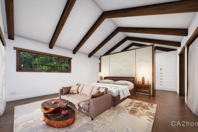 サンフランシスコにある巨大なコンテンポラリースタイルのおしゃれな寝室