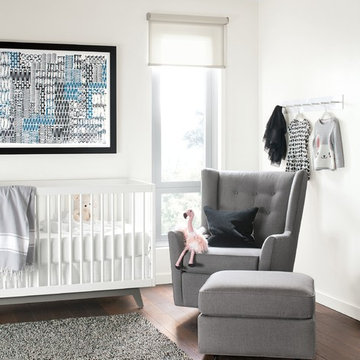 Wren Swivel Glider Chair & Ottoman in Sunbrella® Canvas