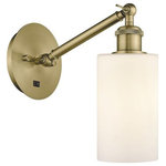 Innovations Lighting - Innovations Lighting 317-1W-AB-G801 Clymer, 1 Light Wall In Art Nouveau - The Clymer 1 Light Sconce is part of the BallstonClymer 1 Light Wall  Antique BrassUL: Suitable for damp locations Energy Star Qualified: n/a ADA Certified: n/a  *Number of Lights: 1-*Wattage:100w Incandescent bulb(s) *Bulb Included:No *Bulb Type:Incandescent *Finish Type:Antique Brass