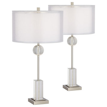 Pacific Coast Vincent Table Lamp 2-Pack 37V28 - Brushed Steel