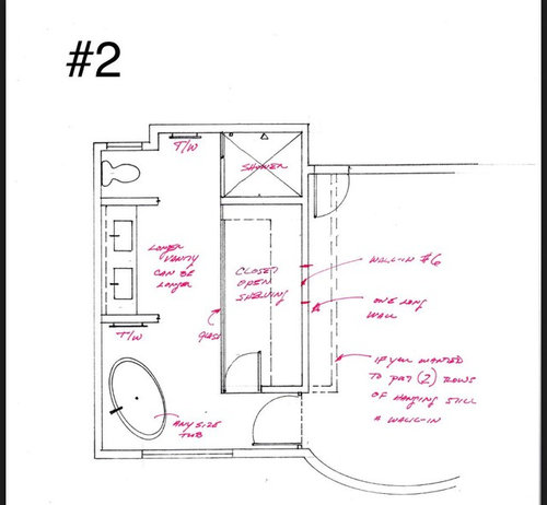 Help choosing between layouts for master bathroom and walk-in! | Houzz AU
