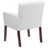 White Leather Side Chair