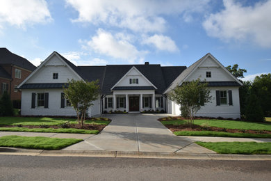 Inspiration for a large craftsman entryway remodel in Atlanta