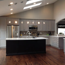 kitchen gray cabinets