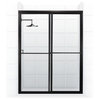 Coastal Shower Doors Paragon Series, Matte Black, 54"x70"
