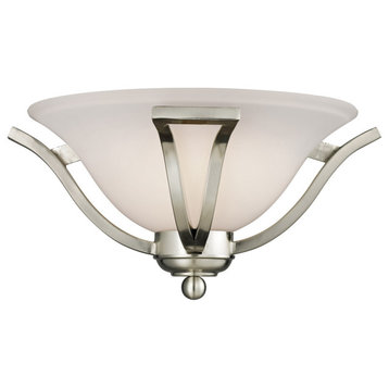 Lagoon 1 Light Wall Sconce, Brushed Nickel