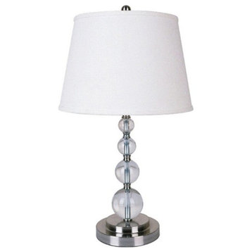 Crystal Table Lamp, Chrome