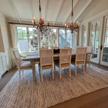 Dining Area With Wooden Table and Chairs, Modern House, Remodeling Ideas