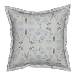 Violet Tulips Throw Pillow - Decorative Pillows