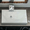 Karran Diamond SQS400 Quartz 28" Bathroom Vessel Sink, White