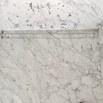Carrara Statuario ThinSlabz Shower