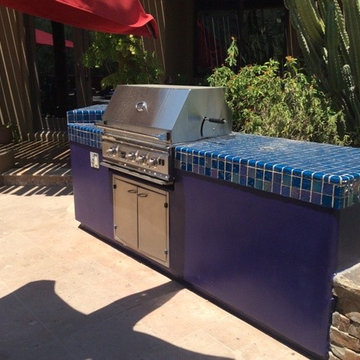 Lightstreams Royal Blue Waterline Tile & Peacock BBQ