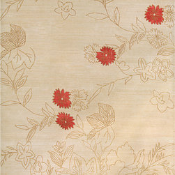 Design #222 Ivory Red - Rugs