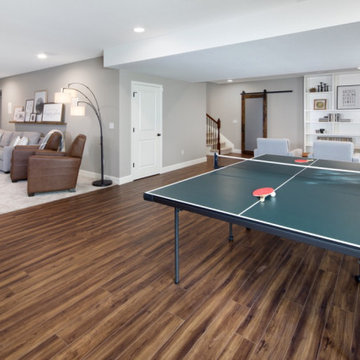Contemporary Rustic Basement Remodel