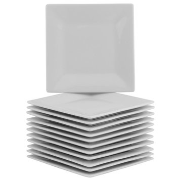Square Bread and Butter Party Pack, Set of 12, White, 6.5''x6.5x5''