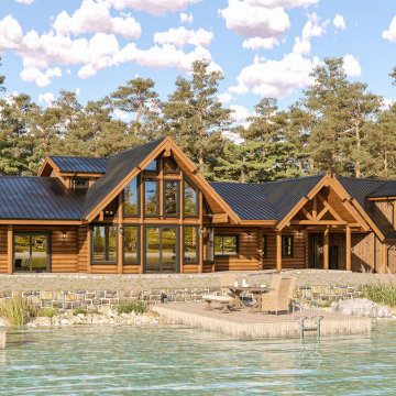 Paradise - Log Home Rendering