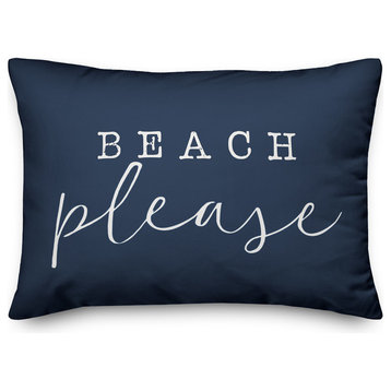 Beach Please Outdoor Lumbar Pillow