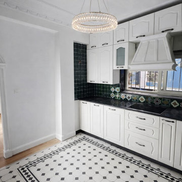 Traditional Modular Kitchen | Satin PU Finish Kitchen with Hettich Hardware