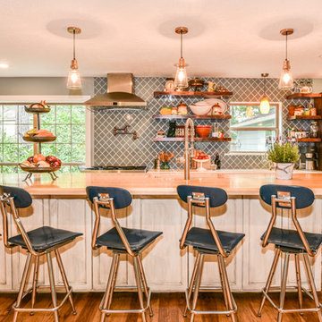 Houston Kitchen Redesign - Transitional Style With Antiques