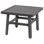 Gensun - Plank 21" Square End Table, 16" Height, Carbon - **Please refer to secondary images for finish and fabric colors**