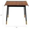 Miriam 71" Dining Table, Brown With Black Legs