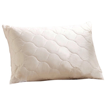 myWoolly Pillow, Washable and Adjustble Wool Pillow, Standard 20x26", Ivory