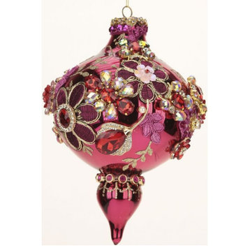 Mark Roberts Christmas 2023 King'S Jewel Finial Ornament, Red Shiny